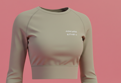 Tenue de sport verte manches longues - Femme MORINGA RITUALS.